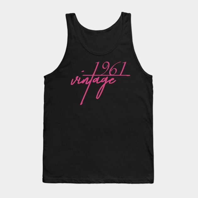 1961 Vintage. 63th Birthday Cool Gift Idea Tank Top by FromHamburg